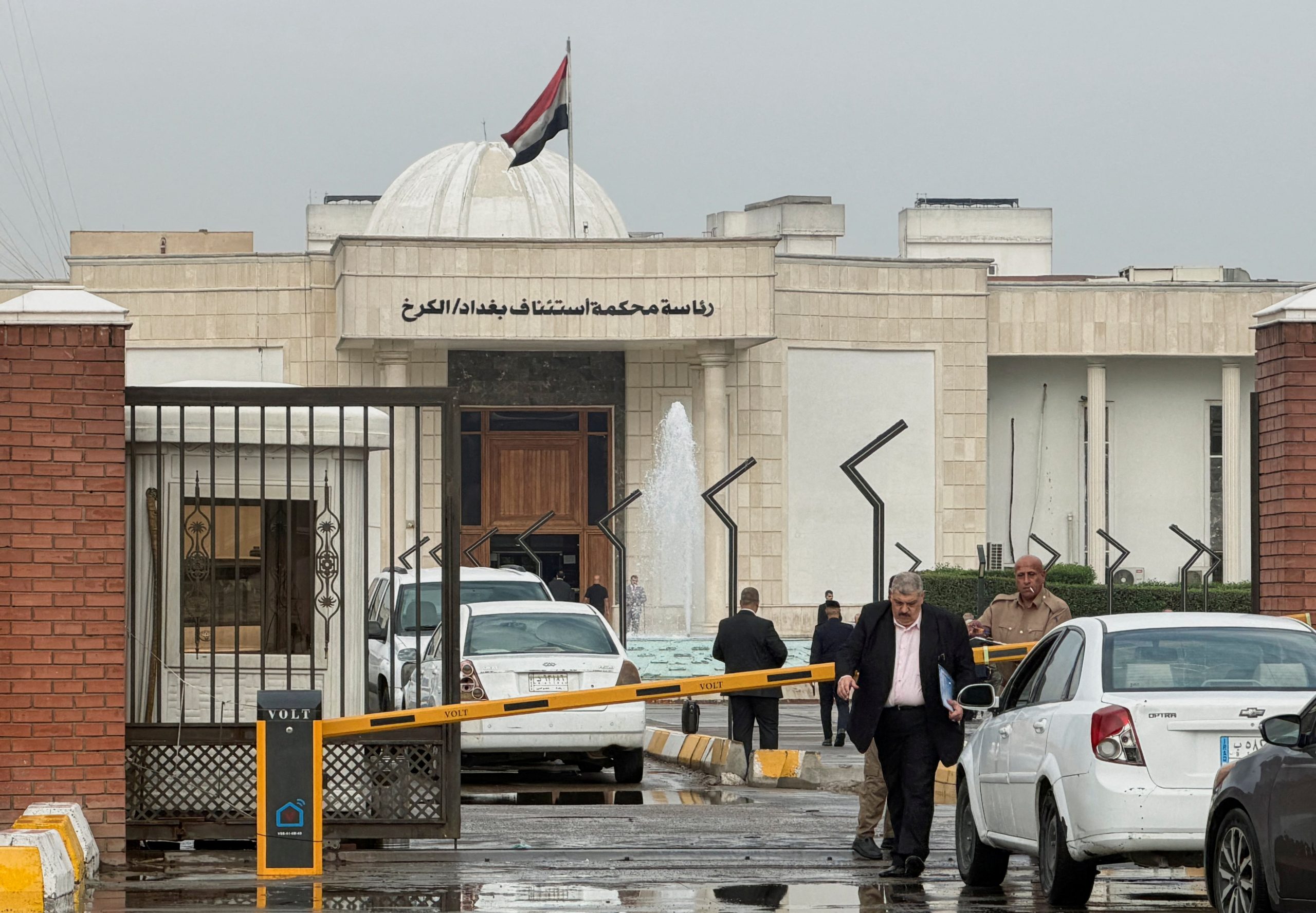 gerechtshof in Baghdad, Irak, waar het proces begonnen is tegen gedetineerden die verdacht worden van lidmaatschap van IS.
